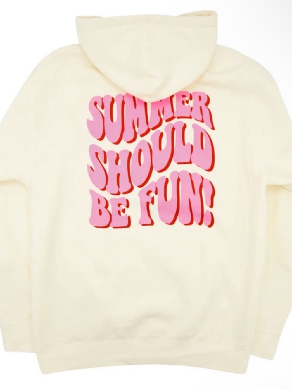 LOVERBOY SUMMER SHOULD BE FUN CREAM AND BUBBLEGUM HOODIE! L
